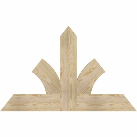 Ekena Millwork Richland Rough Sawn Timber Gable Bracket, Douglas Fir, 48"W x 30"H x 2"D x 6"F, 15/12 Pitch GBW048X30X0206RIC00RDF